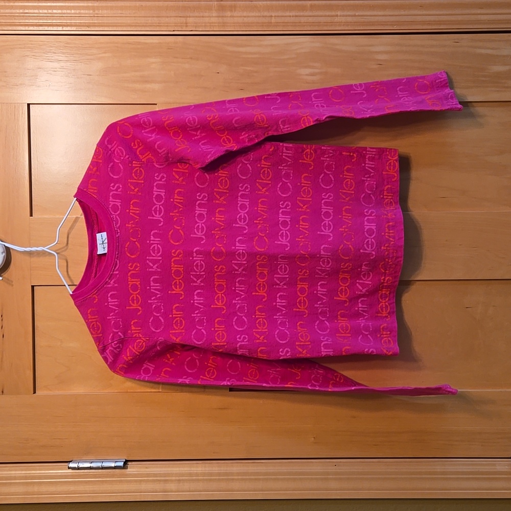 Calvin Klein hot pink long sleeve t-shirt.